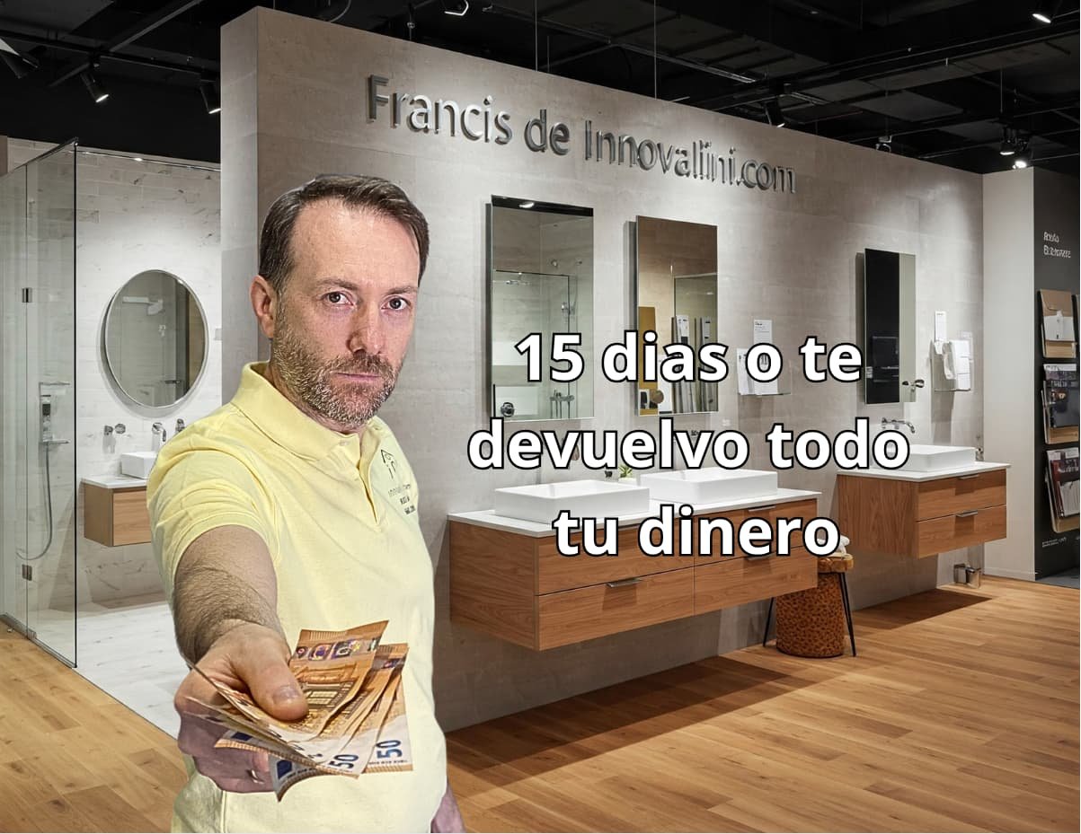 Garantía reforma baño 15 días o devolución dinero innovalini
