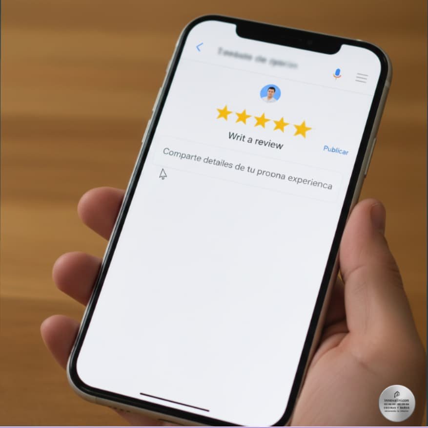 Escribir comentario y poner 5 estrellas Google